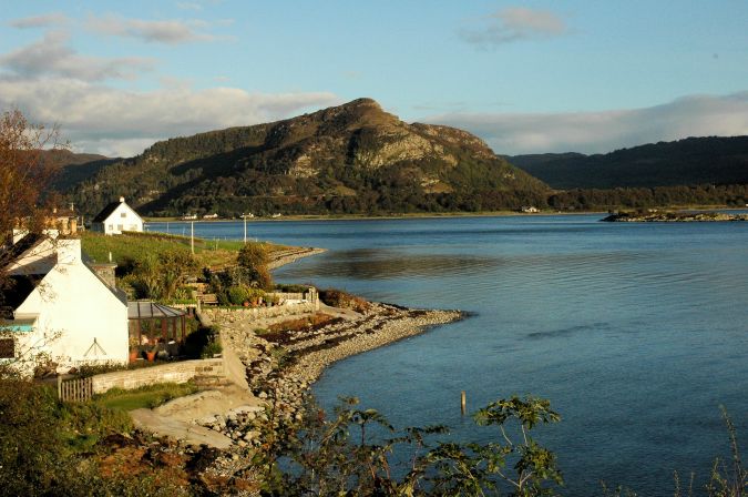 This photo shows the entrance to Loch Carron as seen from Ardaneaskan.